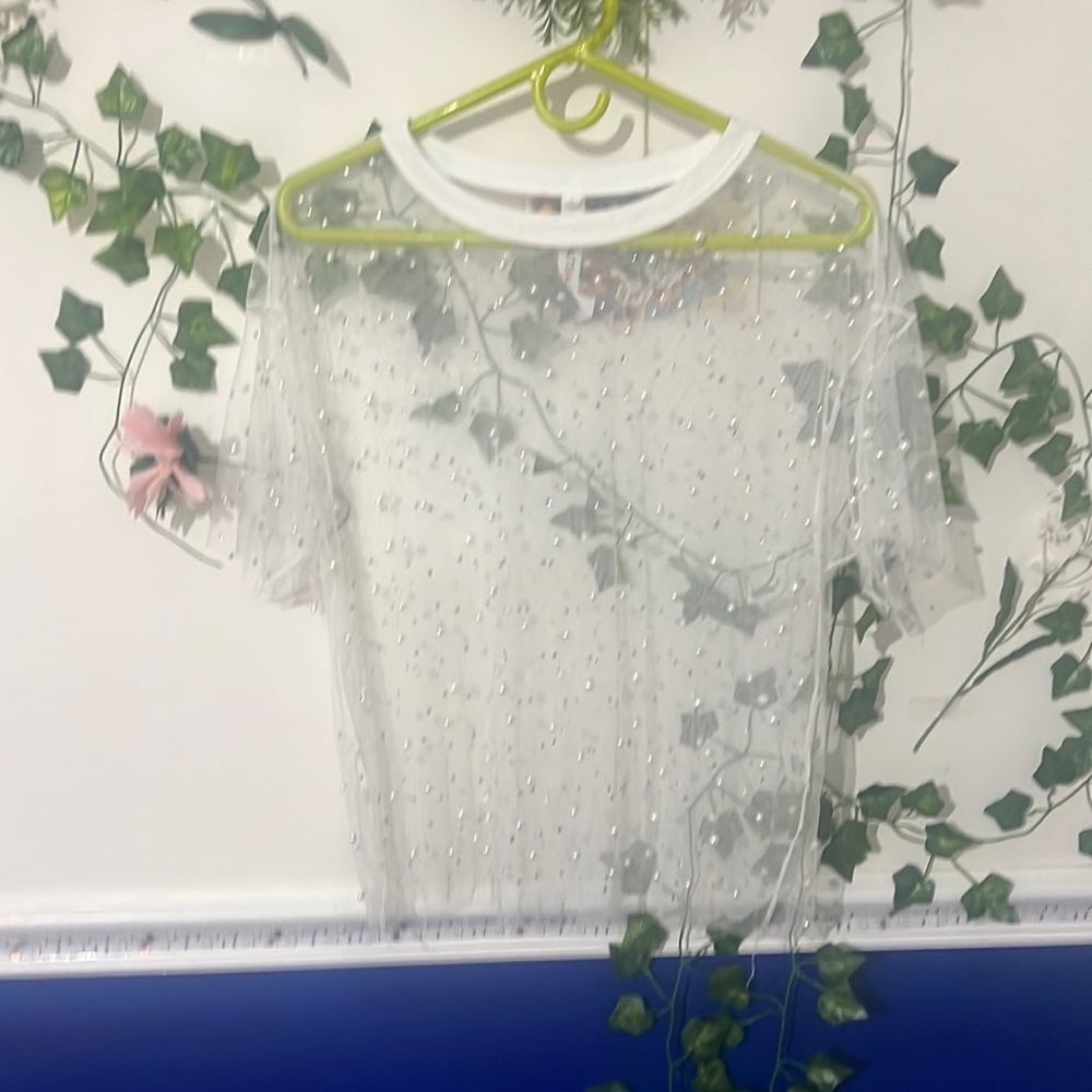 Ladies Mesh Overlay Tank Size L